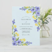 Invitation Sky Blue Airy Spring Wedding (Debout devant)