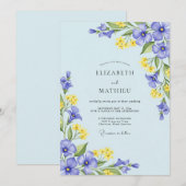 Invitation Sky Blue Airy Spring Wedding (Devant / Derrière)
