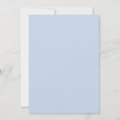 Invitation Sky Blue Dusty Aquarelle Mariage Floral (Dos)