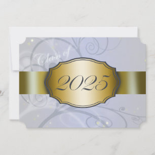 Invitation Sky Blue Harvest et Gold 2025 Graduation