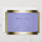 Invitation Sky Blue Harvest/Gold Frame Graduation Party (Dos)