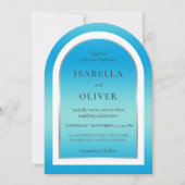 Invitation Sky blue light gradient wedding (Devant)