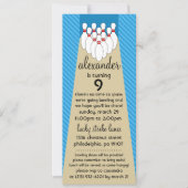 Invitation Sky Blue Lucky Strike Bowling (Devant)