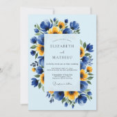 Invitation Sky Blue Radiant Meadow Wedding (Devant)