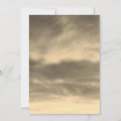 Invitation Sky Cloudy Gold Brown Sepia Art Mariage Pittoresqu (Dos)