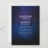 Invitation Sky et étoiles brillantes de minuit| Mariage Galax (Devant)