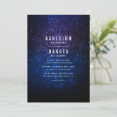 Invitation Sky et étoiles brillantes de minuit| Mariage Galax (Debout devant)