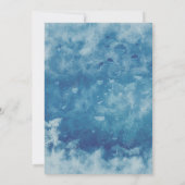 Invitation Sky Modern Dusty Blue Snowflake (Dos)