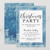 Invitation Sky Modern Dusty Blue Snowflake (Devant / Derrière)