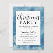 Invitation Sky Modern Dusty Blue Snowflake (Devant)