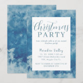 Invitation Sky Modern Dusty Blue Snowflake (Devant / Derrière)