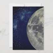 Invitation Sky Moon Stars Mariage bleu (Dos)