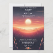 Invitation Sky Night Sunset Stars Moon Cloud Twilight Mariage (Devant)
