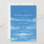 Invitation SKY Save The Date / Ciel aquarelle Nuag (Devant)