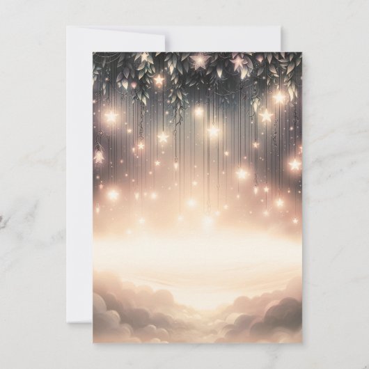 Invitation Sky Tree Enchanted Étoiles et nuages Mariage (Dos)