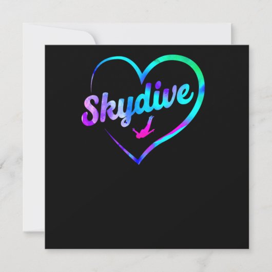 Invitation Skydive Skydive Heart Watercolor (Devant)