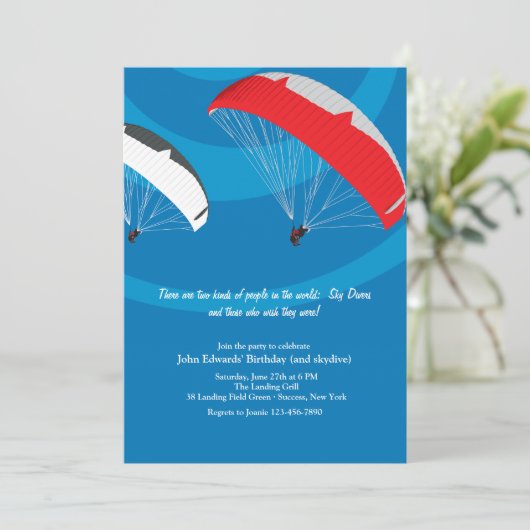 Invitation Skydiving (Debout devant)