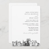 Invitation Skyline élégante du Mariage Columbus (Devant / Derrière)