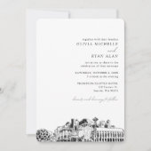 Invitation Skyline élégante Mariage Seattle (Devant)