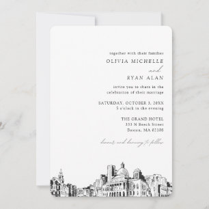Invitation Skyline Mariage de Boston