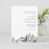 Invitation Skyline Mariage Destination Miami (Debout devant)