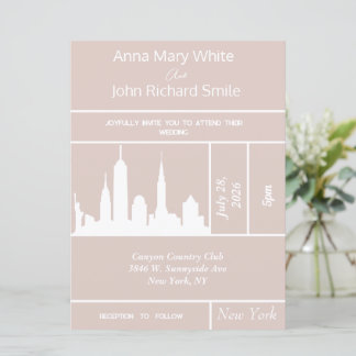 Invitation Skyline New York Elegant