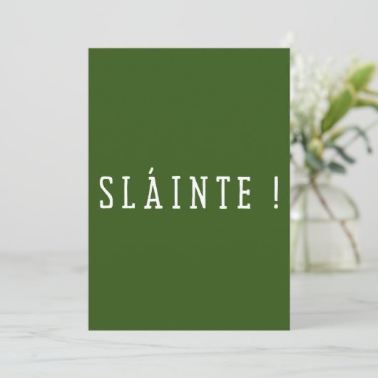 Invitation Slainte - Saint Patrick Day (Debout devant)