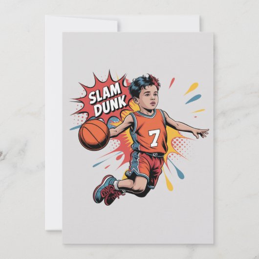 Invitation Slam Dunk Boy Anniversaire Bash (Dos)