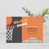 Invitation Slam Dunk fête d'anniversaire (Debout devant)
