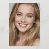 Invitation Slate Blue Watercolor Leaves Geometric Graduation (Dos)