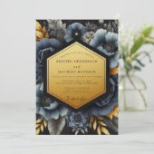 Invitation Slate Gilded Nocturne Wedding (Debout devant)