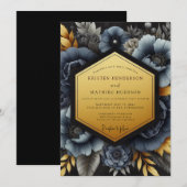 Invitation Slate Gilded Nocturne Wedding (Devant / Derrière)