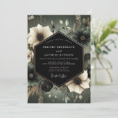 Invitation Slate Moody Bloom Wedding (Debout devant)
