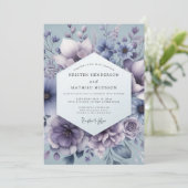 Invitation Slate Mystic Bloom Wedding (Debout devant)