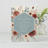 Invitation Slate Rust Autumnal Wedding (Debout devant)