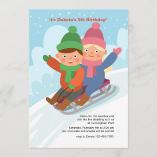 Invitation Sledding de partie