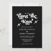 Invitation Sleek Back Retro We are Tying Mariage (Devant)