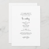 Invitation Sleek & Simple Les Deux Définit Parents Mariage (Devant / Derrière)