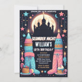 Invitation Sleep stars Sleepover Stwood Party 13e anniversair (Devant)
