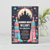 Invitation Sleep stars Sleepover Stwood Party 13e anniversair (Debout devant)