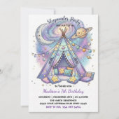 Invitation Sleep Under Cute Boho Sleepover Birthday Party (Devant)