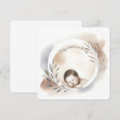 Invitation Sleeping Baby Watercolor Illustration (Devant / Derrière)