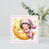 Invitation Sleeping with the Moon Girl's Baby Shower (Debout devant)