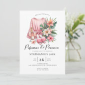 Invitation Sleepover adulte PJ Prosecco Tropical 30e annivers (Debout devant)