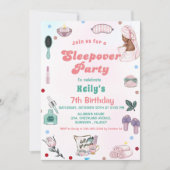 Invitation Sleepover Anniversaire Pamper Party Anniversaire (Devant)