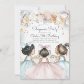 Invitation Sleepover Anniversaire Soirée cinéma Fille anniver (Devant)