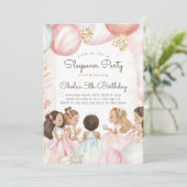 Invitation Sleepover Anniversaire Soirée cinéma Fille anniver (Debout devant)