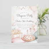 Invitation Sleepover Anniversaire Soirée cinéma Fille anniver (Debout devant)