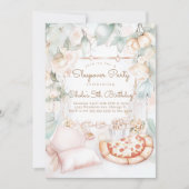 Invitation Sleepover Anniversaire Soirée cinéma Fille anniver (Devant)