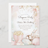 Invitation Sleepover Anniversaire Soirée cinéma Fille anniver (Devant / Derrière)